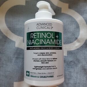 Advanced Clinicals Retinol + Niacinamide Anti-Aging Face & Body Cream